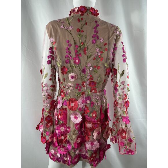 Elliatt Pink Floral Dress - Picture 3 of 5